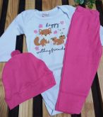Conjunto Branco/Rosa - TAMANHO G