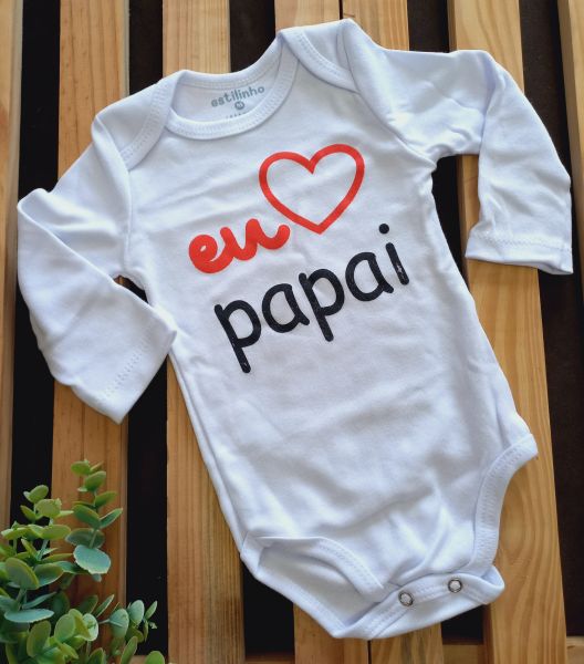 Eu amo Papai - Manga Longa Tamanho M